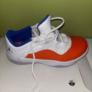 Authentic Nike Air Jordan unisex White and Orange Athletic Shoes size 5.5